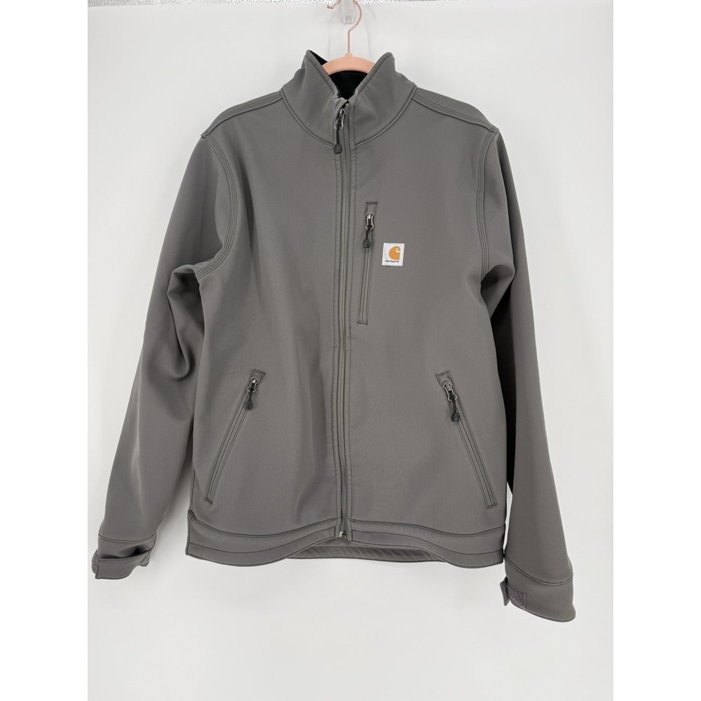 Carhartt Crowley Soft Shell Jacket Mens Medium Full Zip Gray Hiking (102199 022)